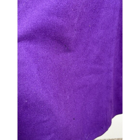 Vintage Art De La Mode Purple Wool Coat Womens Long Made USA 80s - Picture 10 of 14